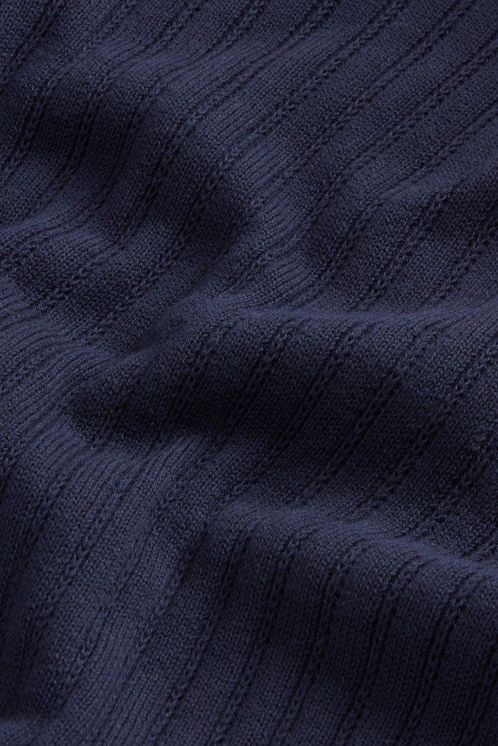 SOFT COTTON SWEATER Blue photo 6 | Woolrich