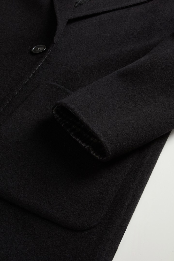 Coat in Double-Face Pure Wool Black photo 7 | Woolrich