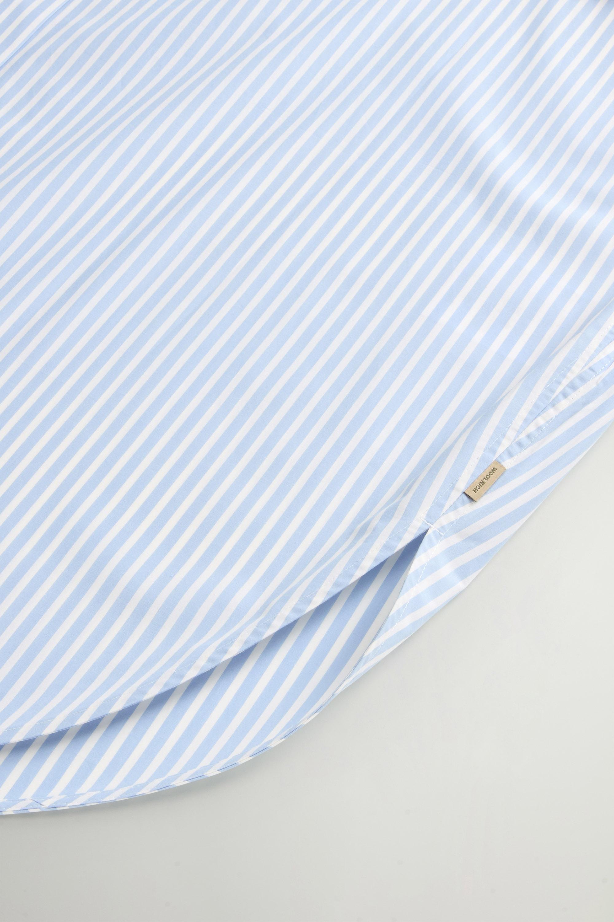 STRIPED COTTON POPLIN BLOUSE Blue photo 7 | Woolrich