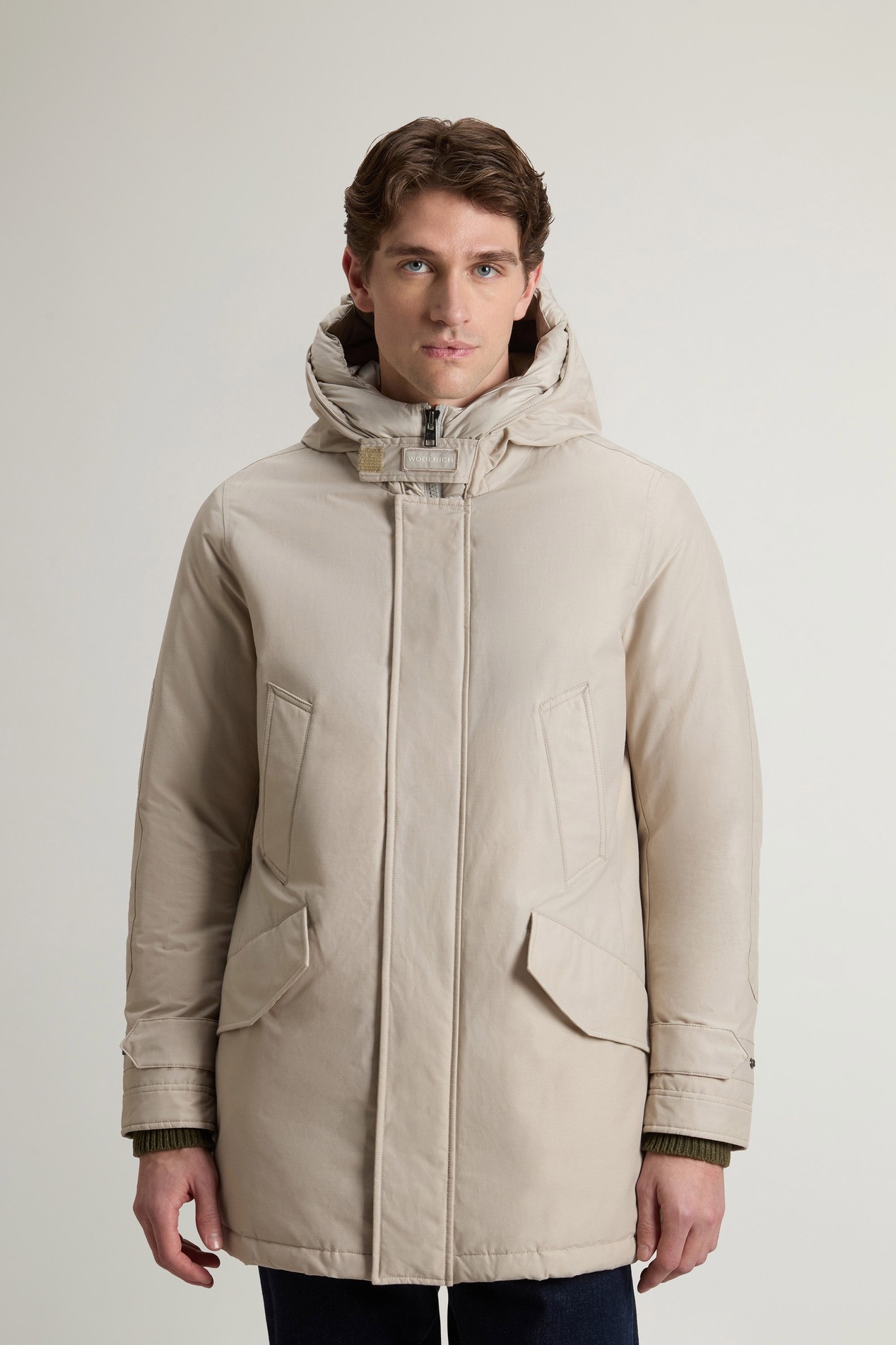 Polar Parka in Ramar Cloth with High Collar Beige photo 1 | Woolrich