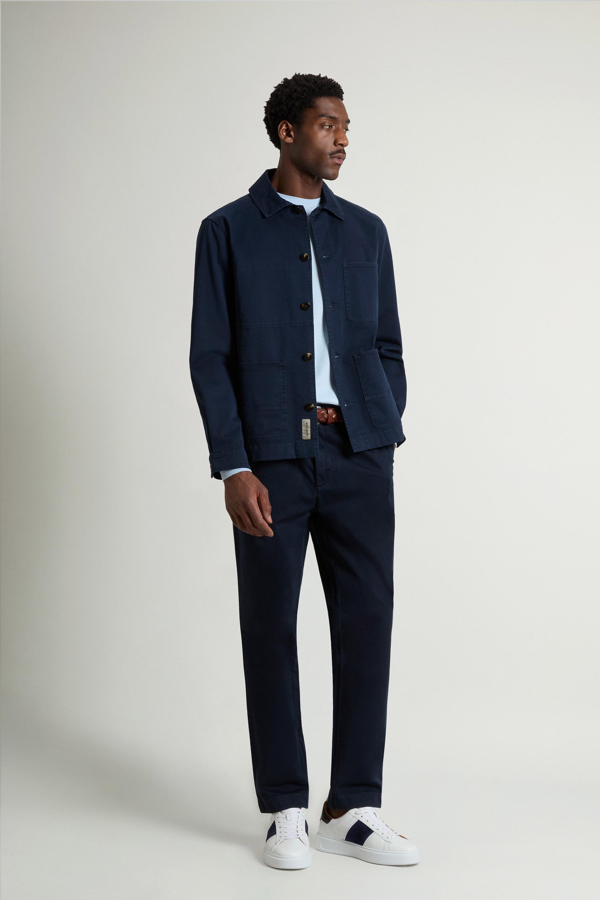 Giacca a camicia Chore tinta in capo in twill di cotone Blu photo 1 | Woolrich