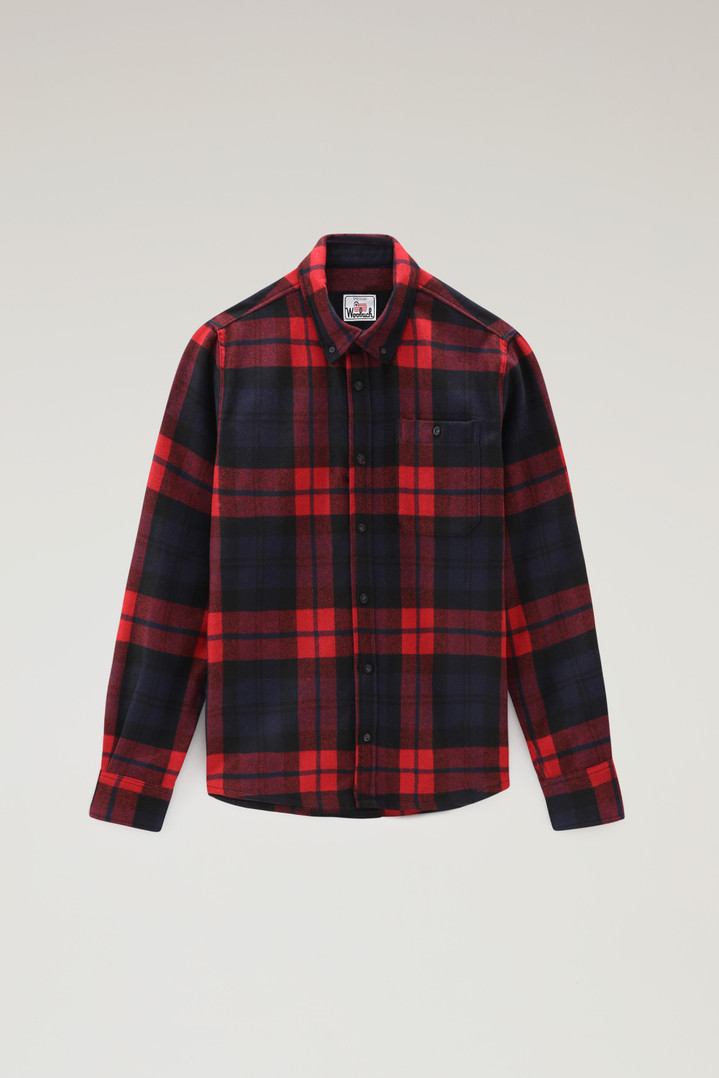 Wool Blend Trout Run Plaid Flannel Shirt Red photo 5 | Woolrich