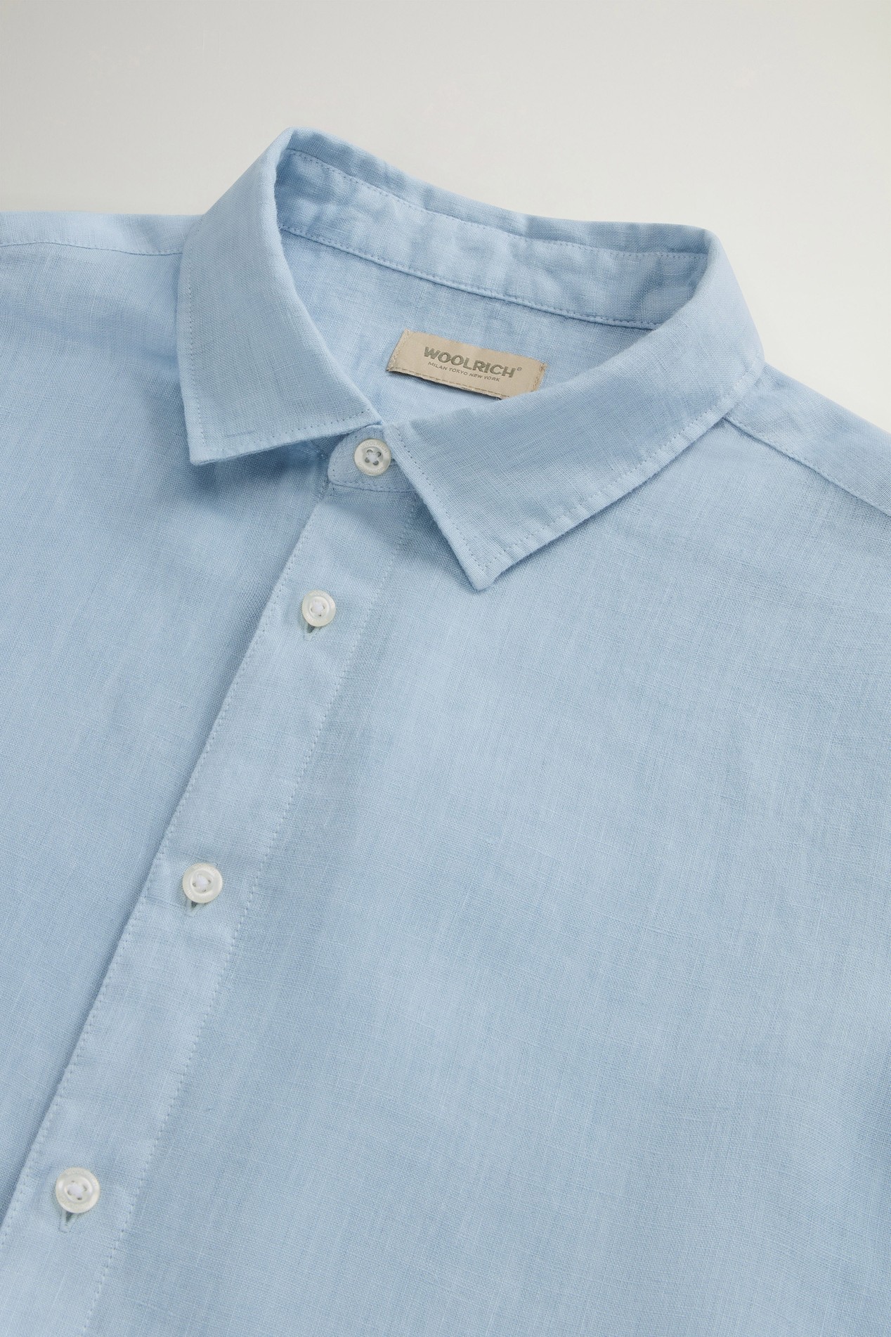 LINEN SHIRT Blue photo 6 | Woolrich