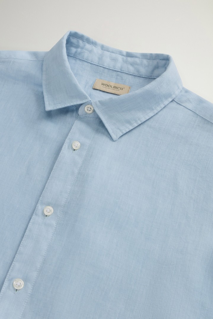 LINEN SHIRT Blue photo 6 | Woolrich
