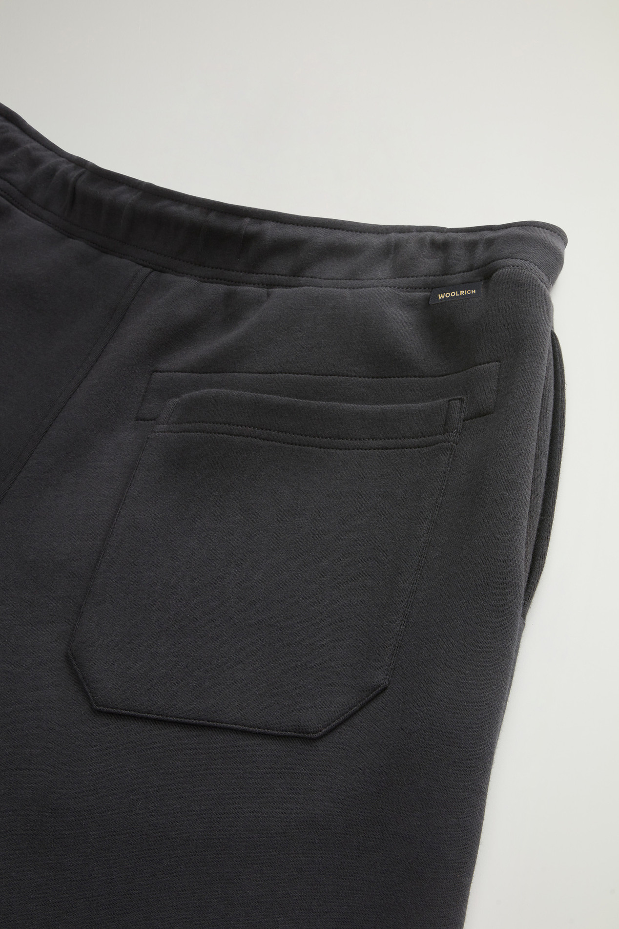 Cotton Blend Fleece Pants with Logo Black photo 4 | Woolrich