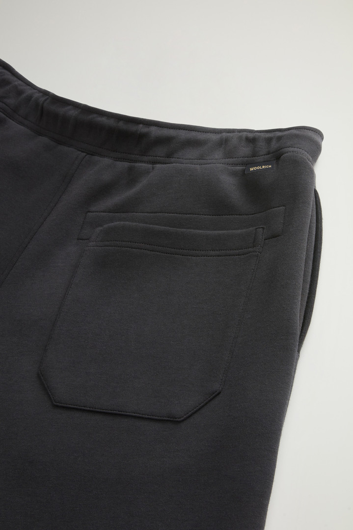 Cotton Blend Fleece Pants with Logo Black photo 4 | Woolrich