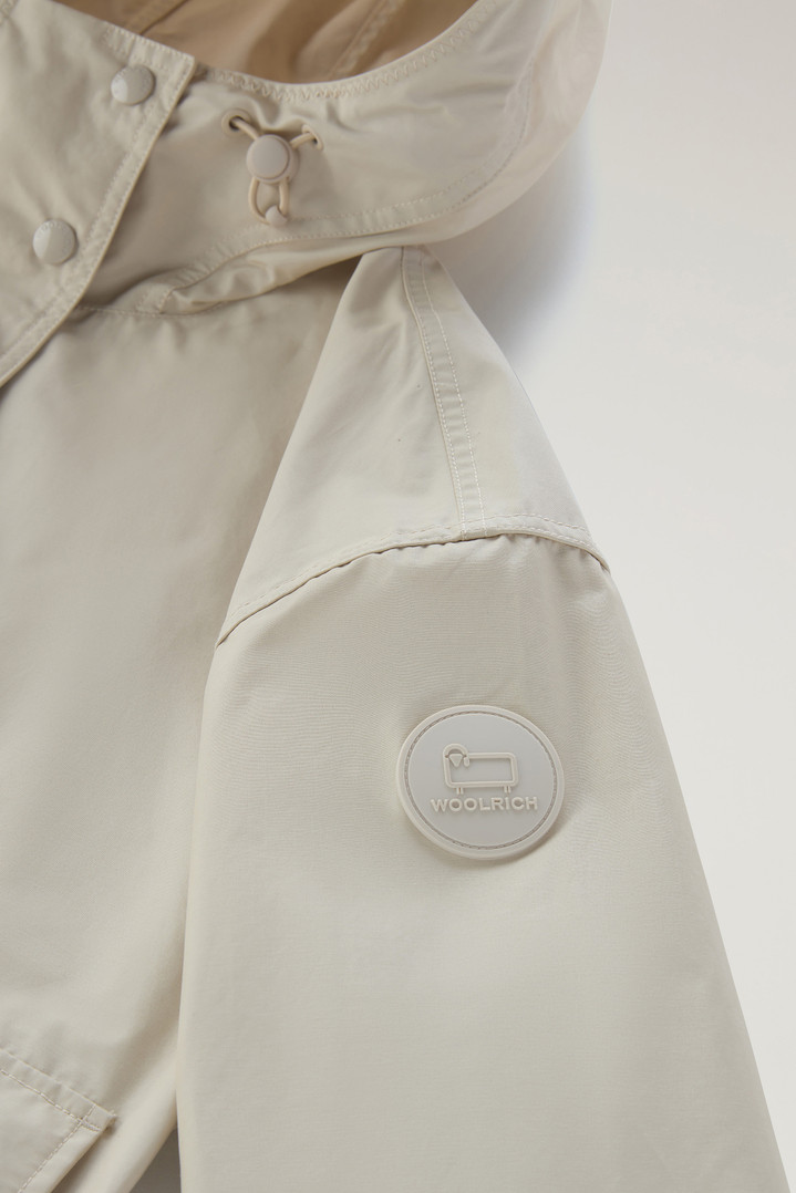 Waxed Jacket in Cotton Nylon Blend with Hood Beige photo 3 | Woolrich