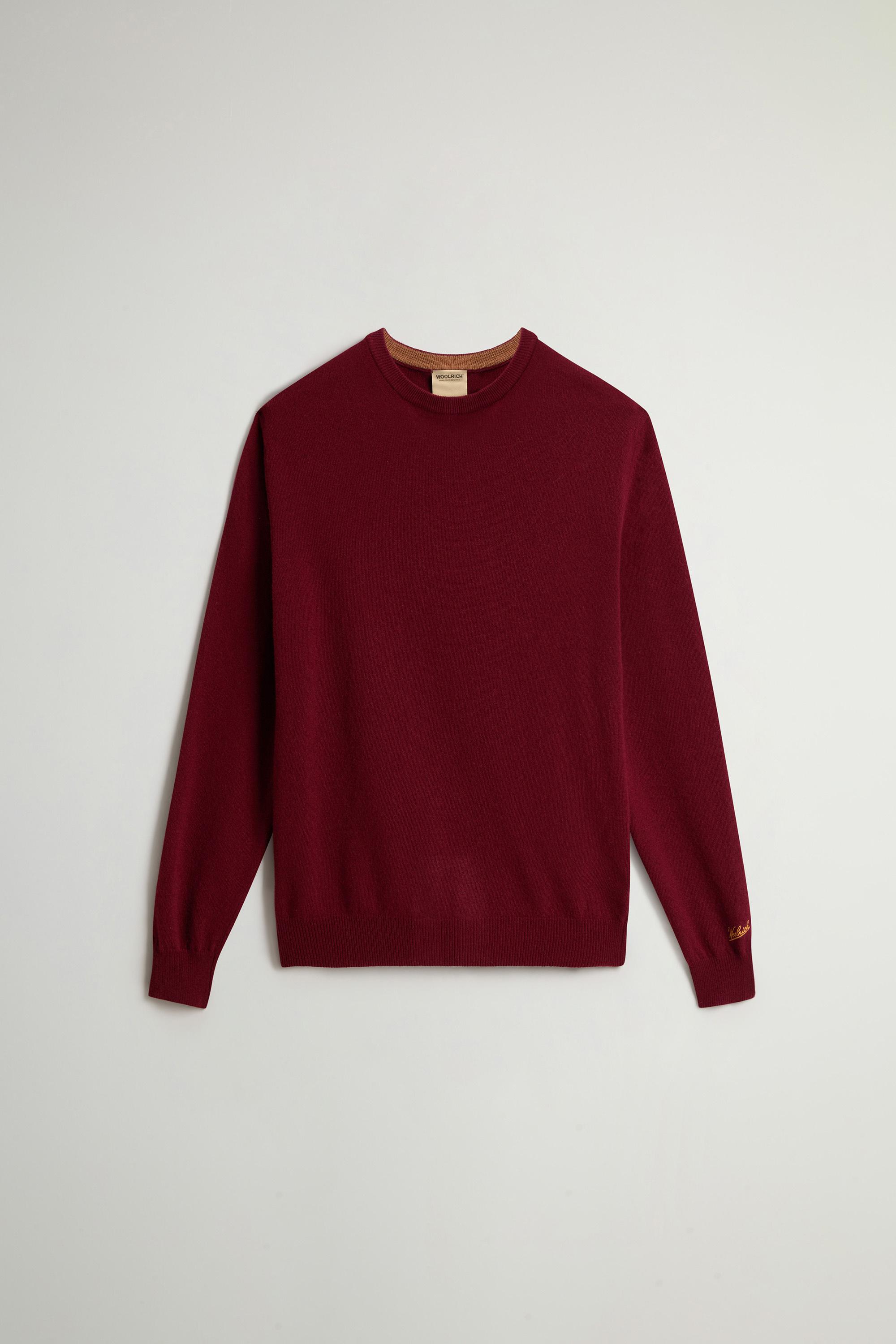 Pure Wool Crewneck Sweater Burgundy photo 5 | Woolrich