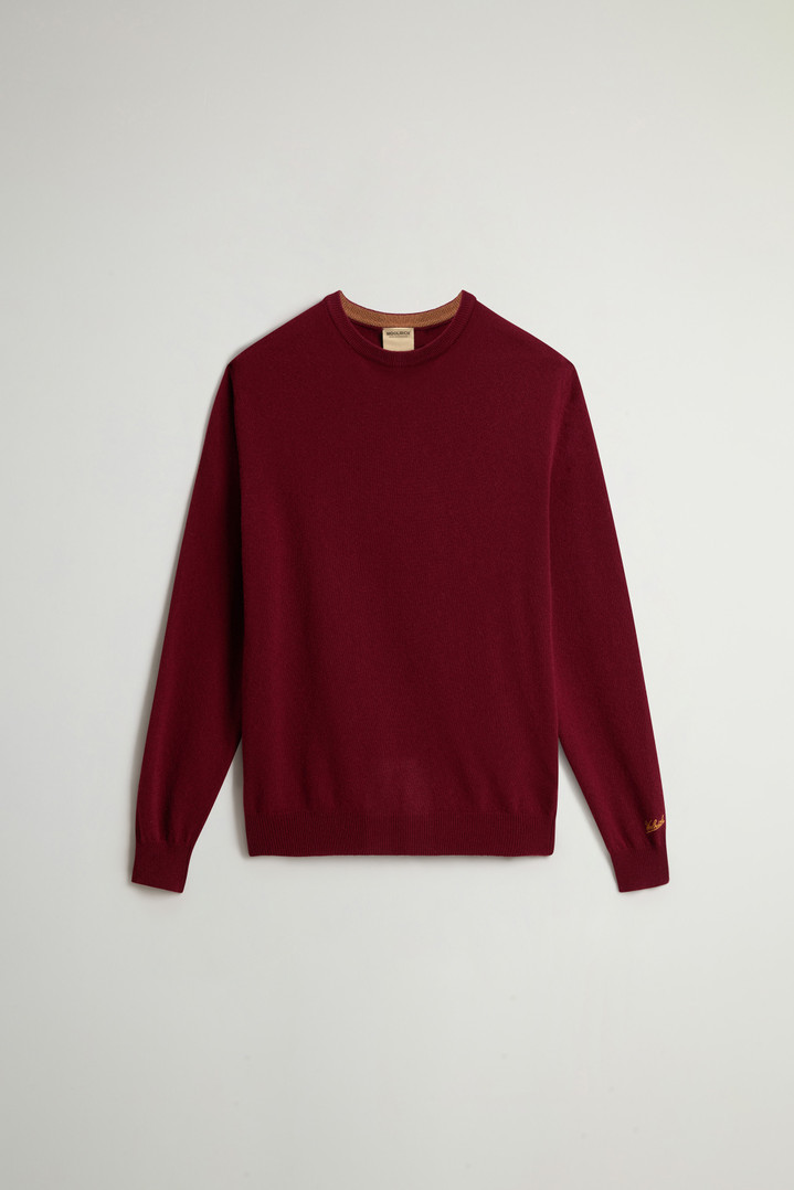 Pure Wool Crewneck Sweater Burgundy photo 5 | Woolrich