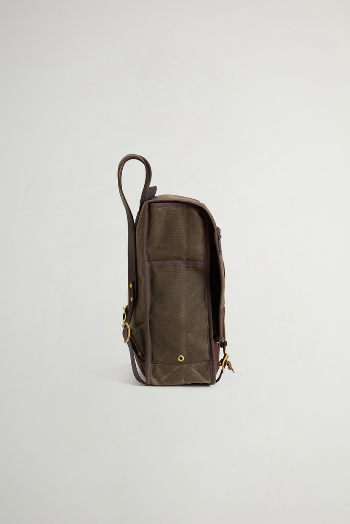 Mesabi Range Backpack in Waxed Pure Cotton Green photo 3 | Woolrich