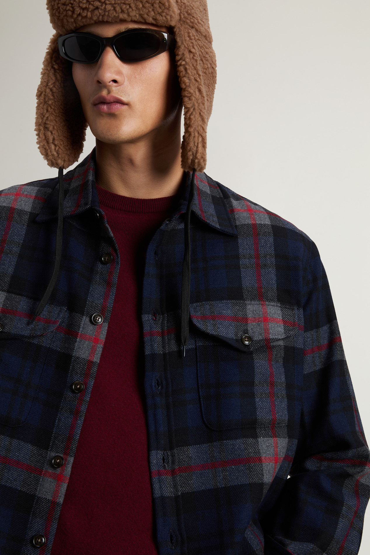 Wool Blend Oxbow Flannel Overshirt - Made in USA Multicolor photo 4 | Woolrich