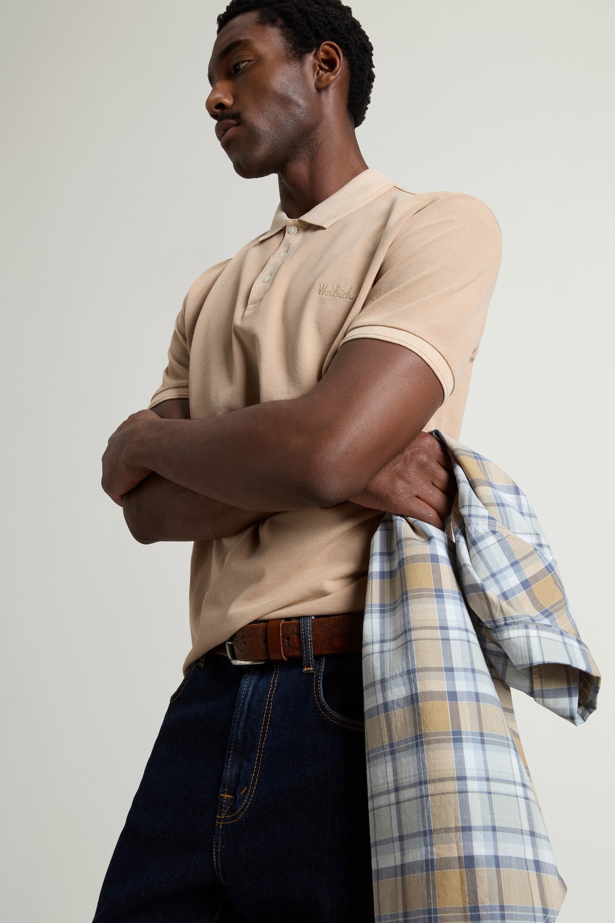 Mackinack Polo teint en pièce en sergé de coton stretch Beige photo 4 | Woolrich