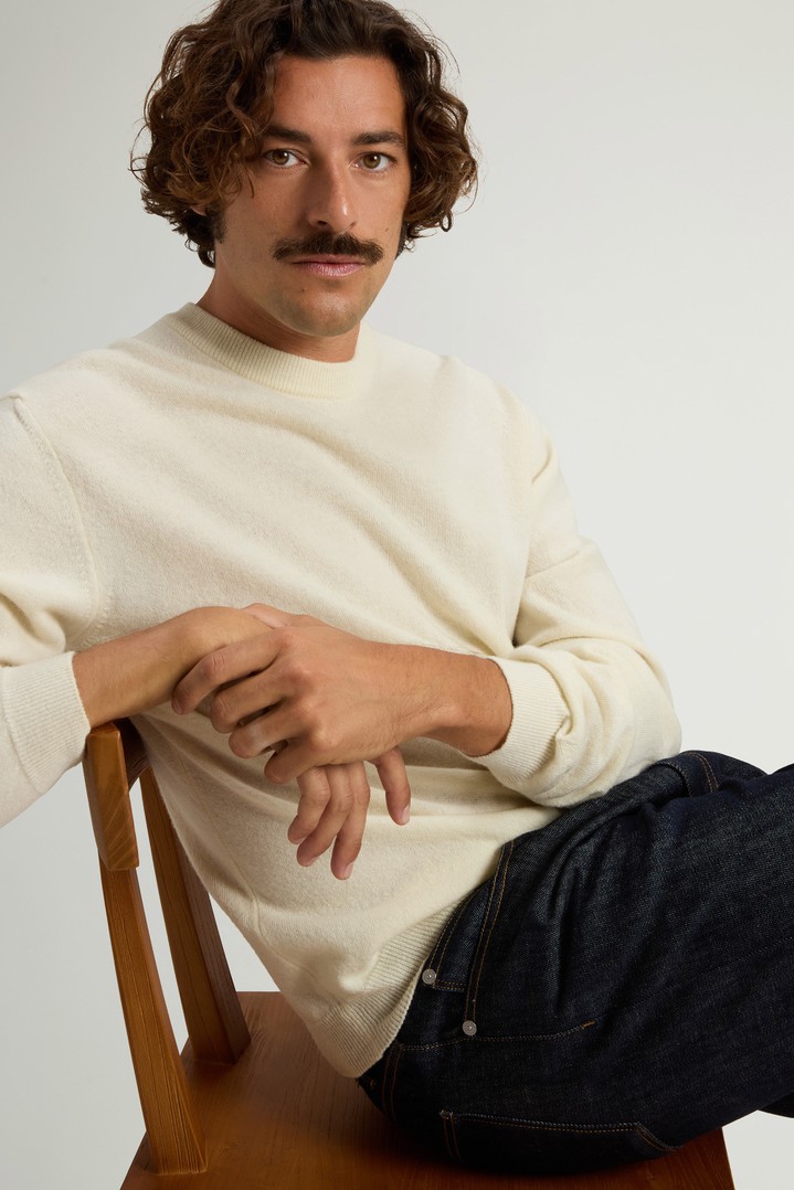 Pullover aus reiner Schurwolle mit Rundhalsausschnitt Weiß photo 4 | Woolrich
