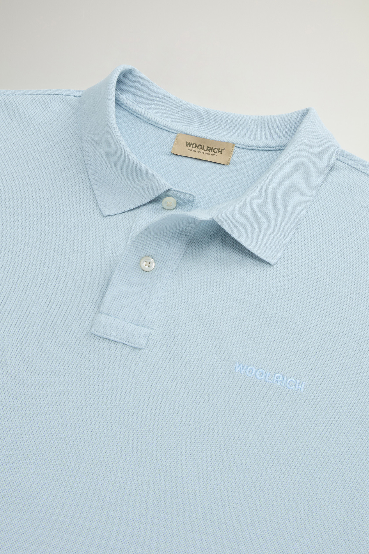 Pure Cotton Pique Polo Blue photo 2 | Woolrich