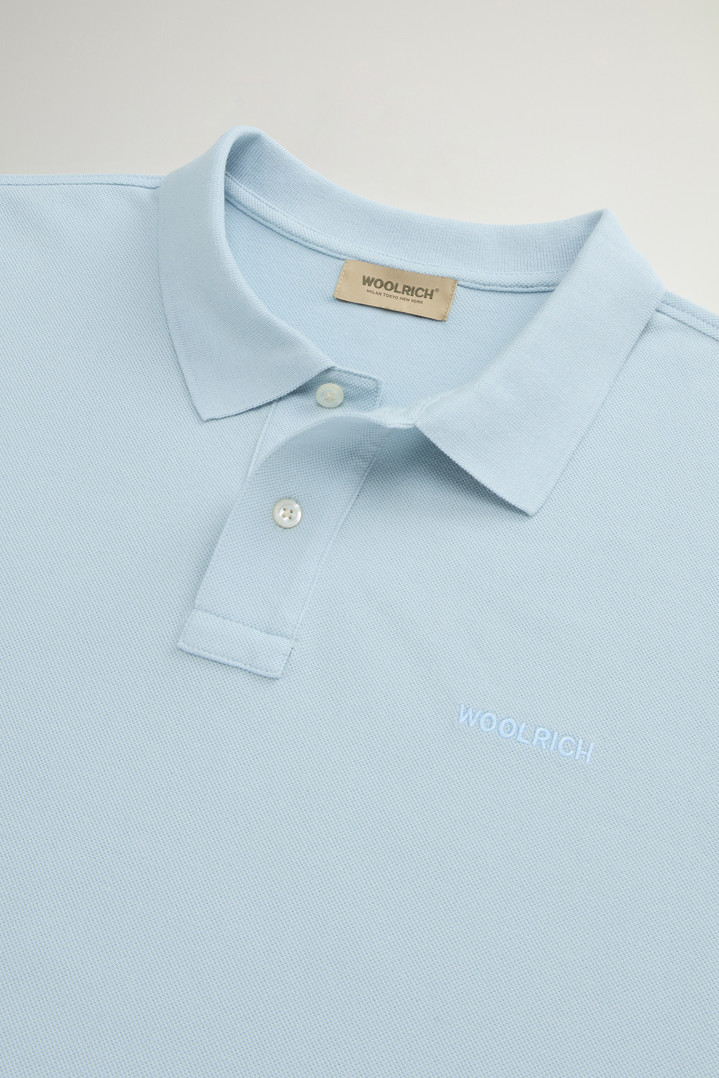 Pure Cotton Pique Polo Blue photo 2 | Woolrich