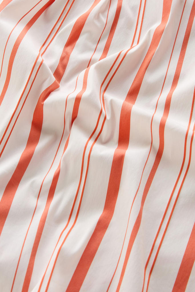 Striped Cotton Fleece Poplin Shirt White photo 4 | Woolrich
