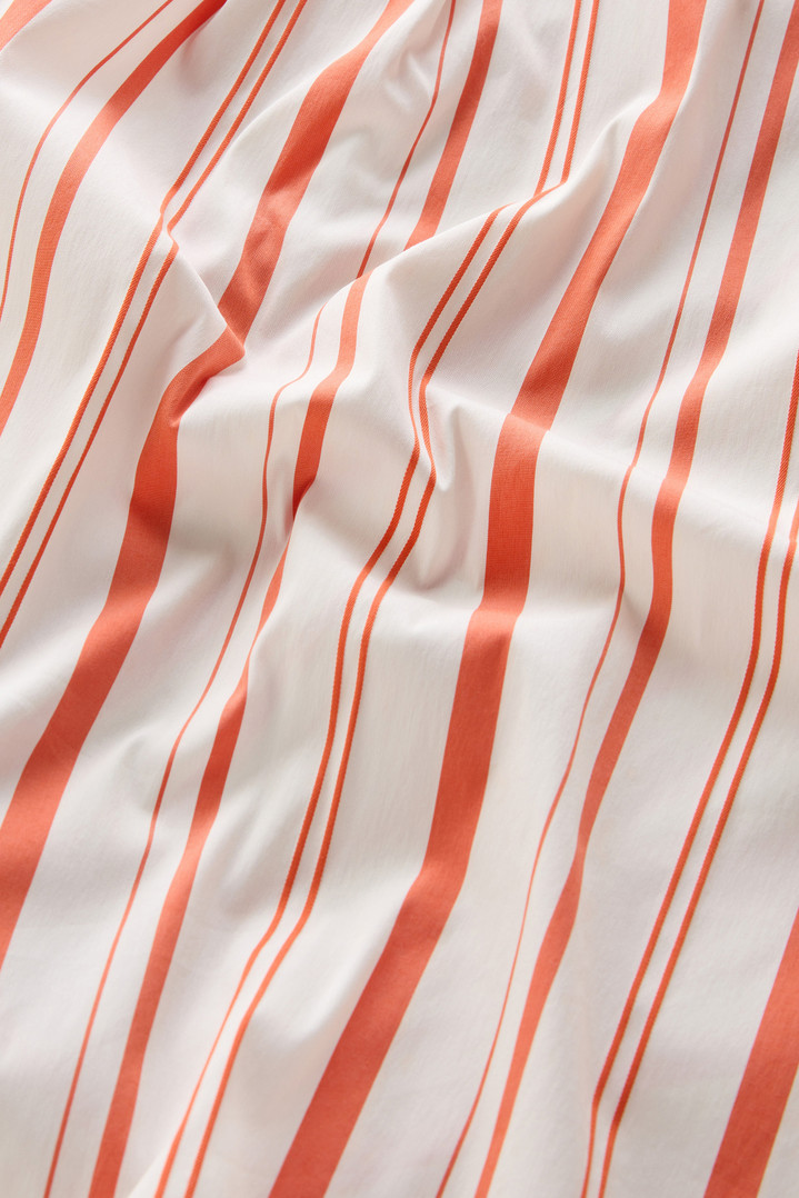 Striped Cotton Fleece Poplin Shirt White photo 4 | Woolrich