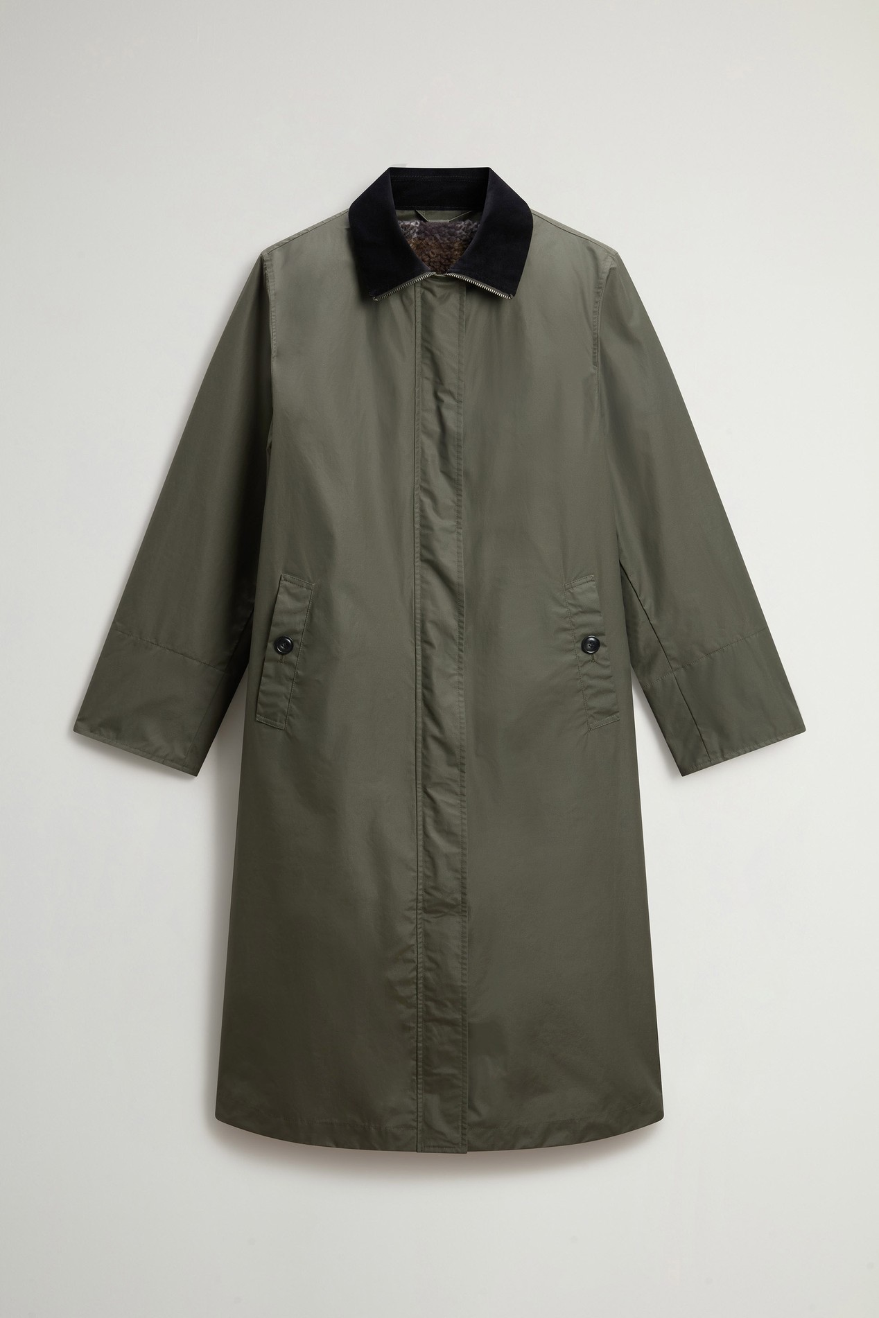 3-in-1-Mantel aus gewachster Wollmischung Grün photo 5 | Woolrich
