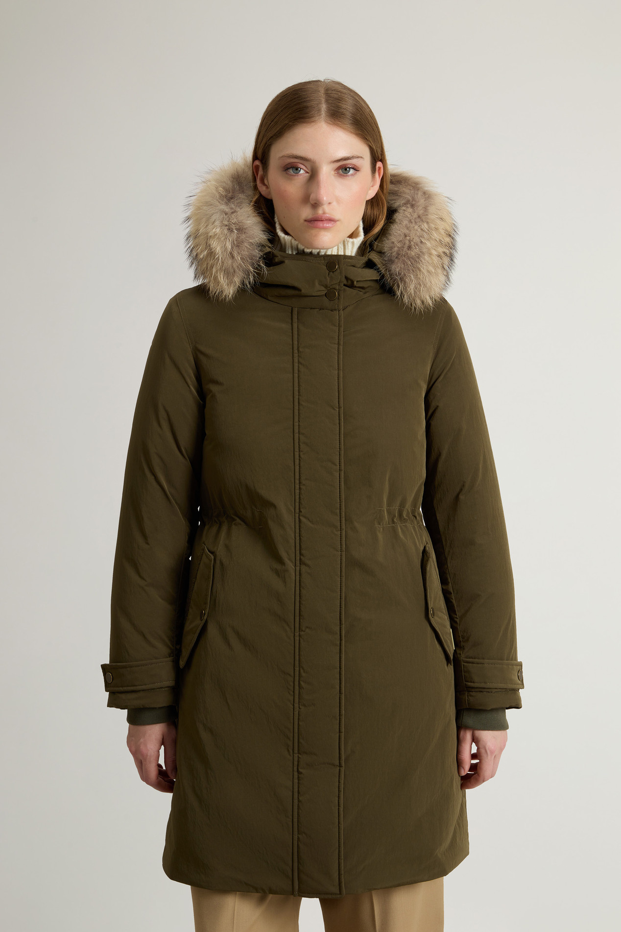 GRACE FUR PARKA Green photo 1 | Woolrich