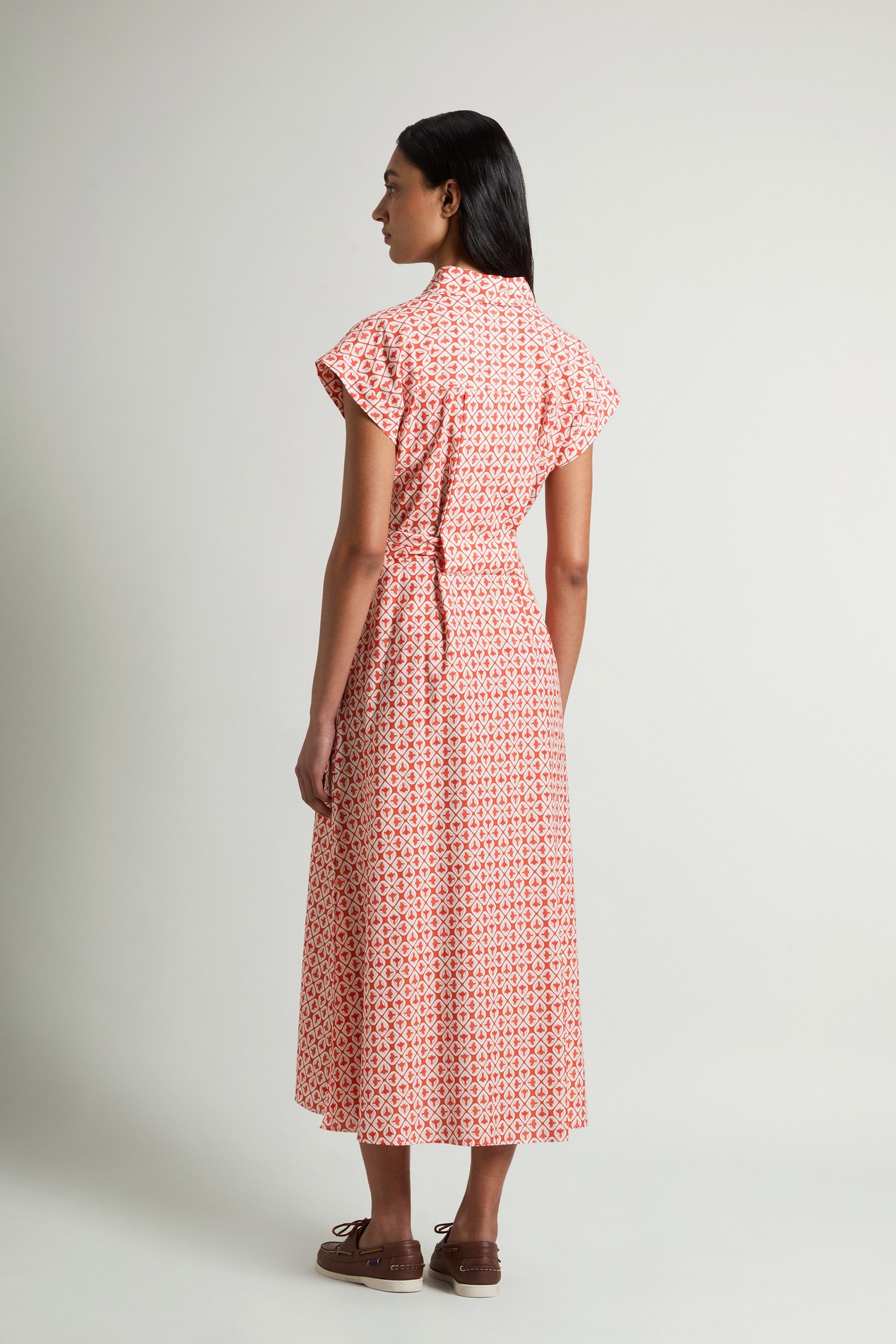 COTTON VISCOSE CHEMISIER DRESS Pink photo 3 | Woolrich