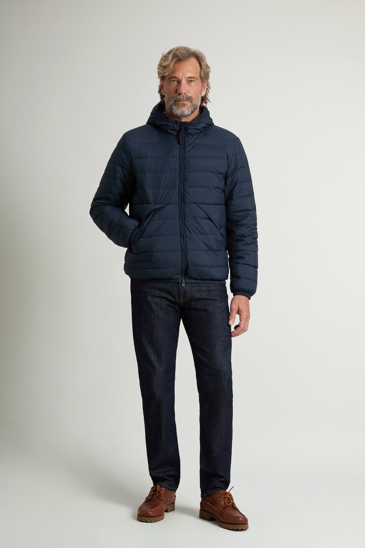 Quilted Jacket in Lightweight Microfiber Blue photo 2 | Woolrich