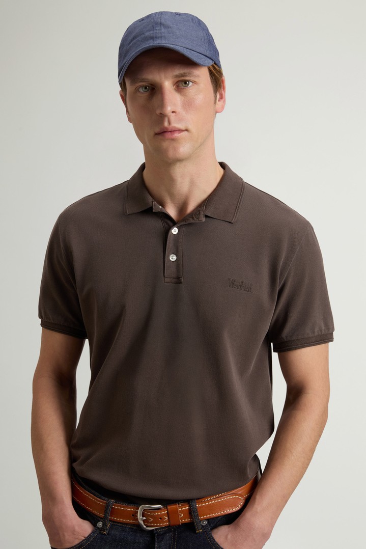 Mackinack Polo teint en pièce en sergé de coton stretch Marron photo 4 | Woolrich