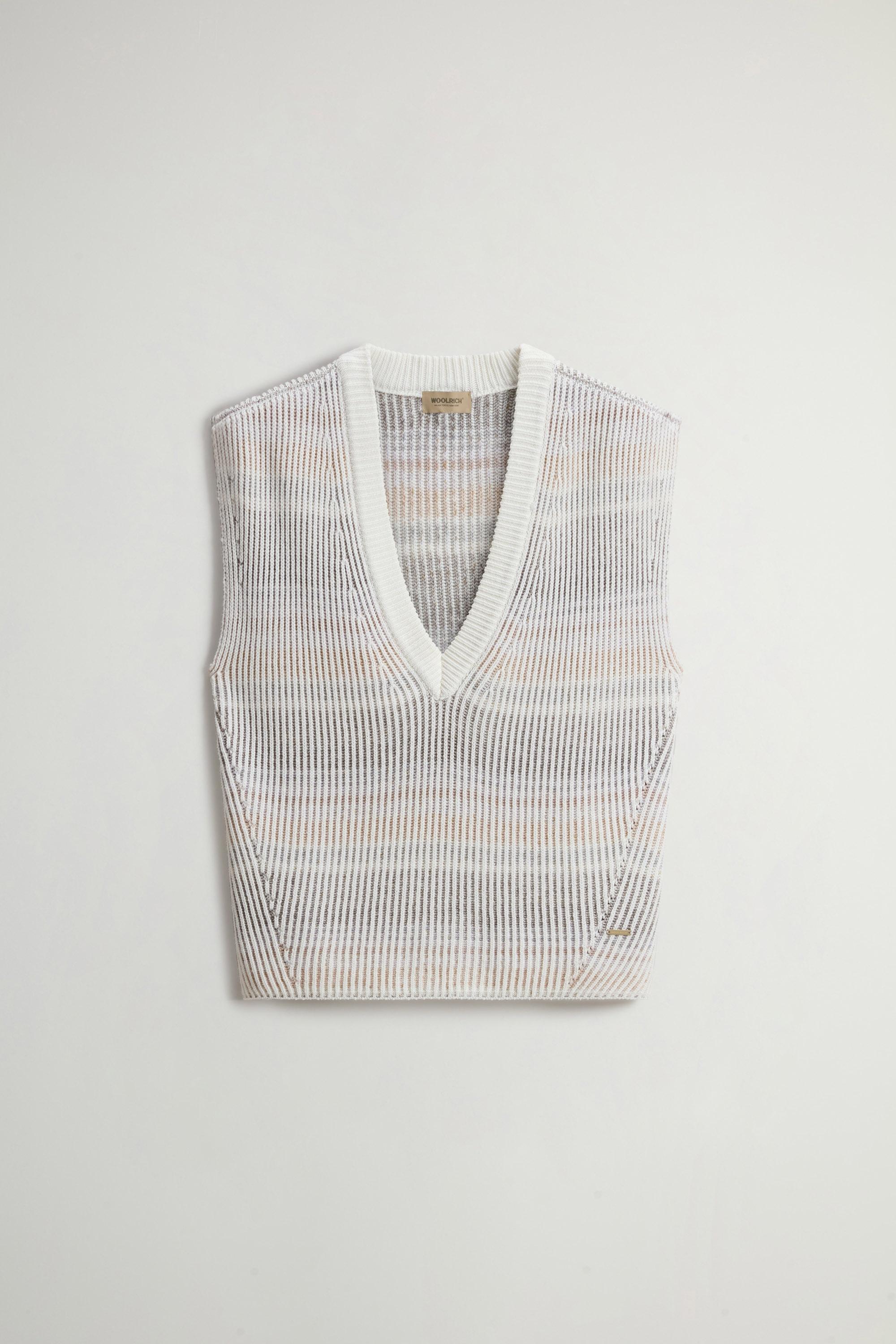 COTTON VISCOSE SLEEVELESS SWEATER White photo 5 | Woolrich