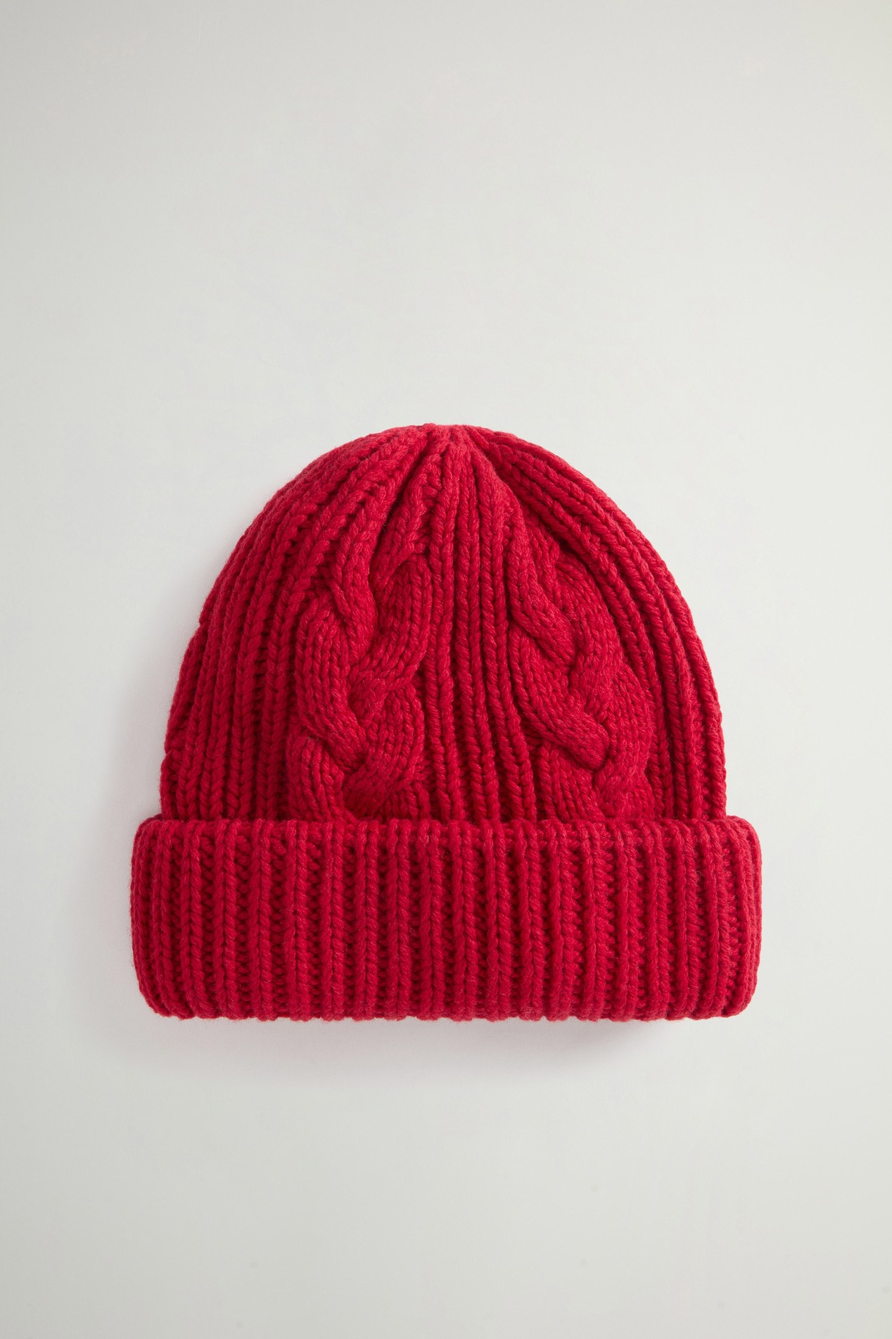 Beanie in Wool and Cotton Blend Red photo 1 | Woolrich