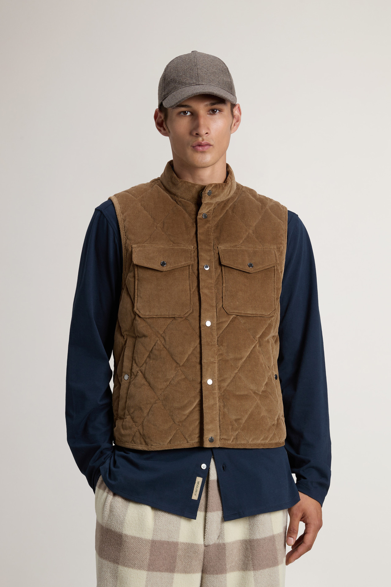 Corduroy Vest with Diamond Quilting Brown photo 1 | Woolrich