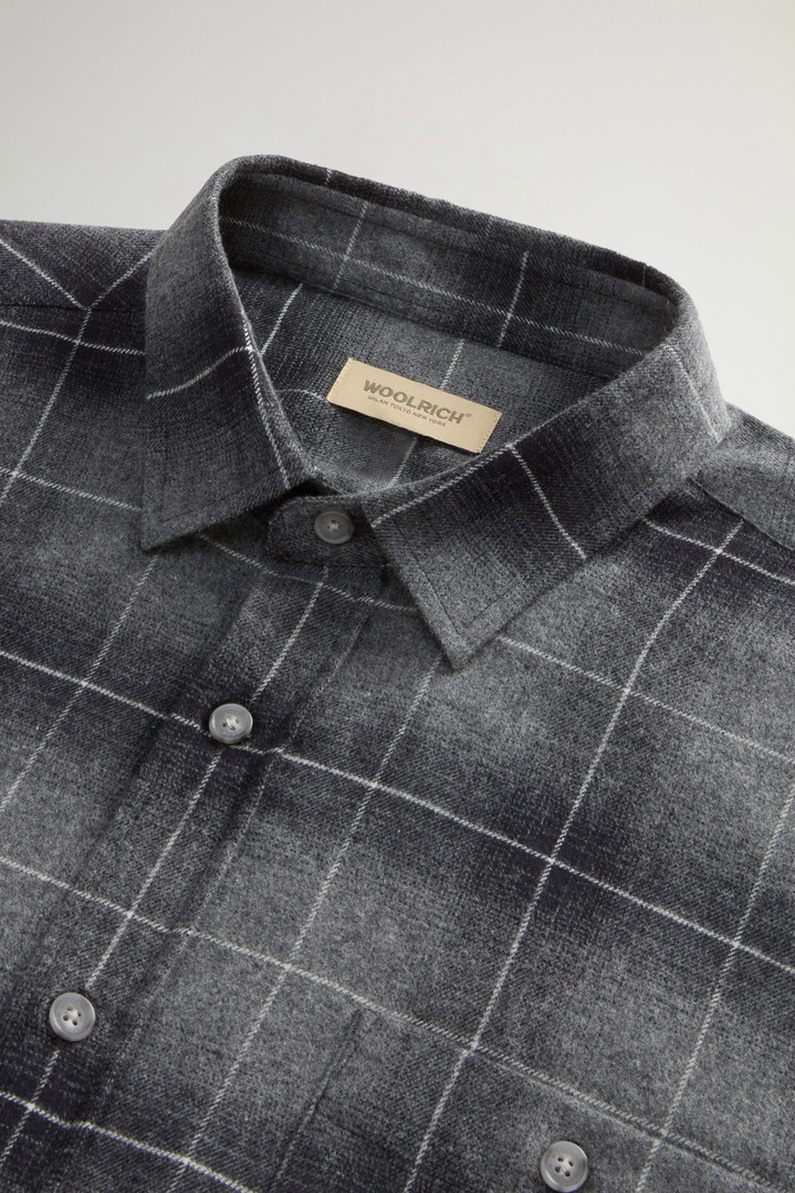 Pure Cotton Flannel Checked Shirt Gray photo 6 | Woolrich