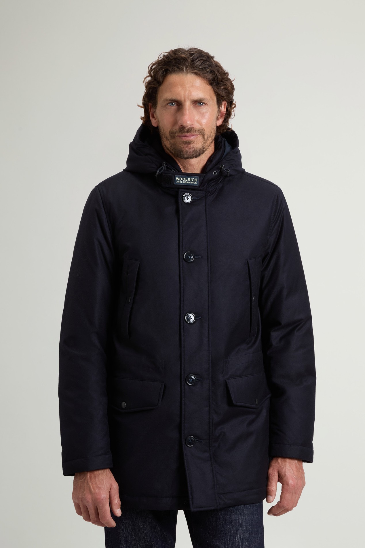LP WOOL SILK PARKA Blue photo 1 | Woolrich
