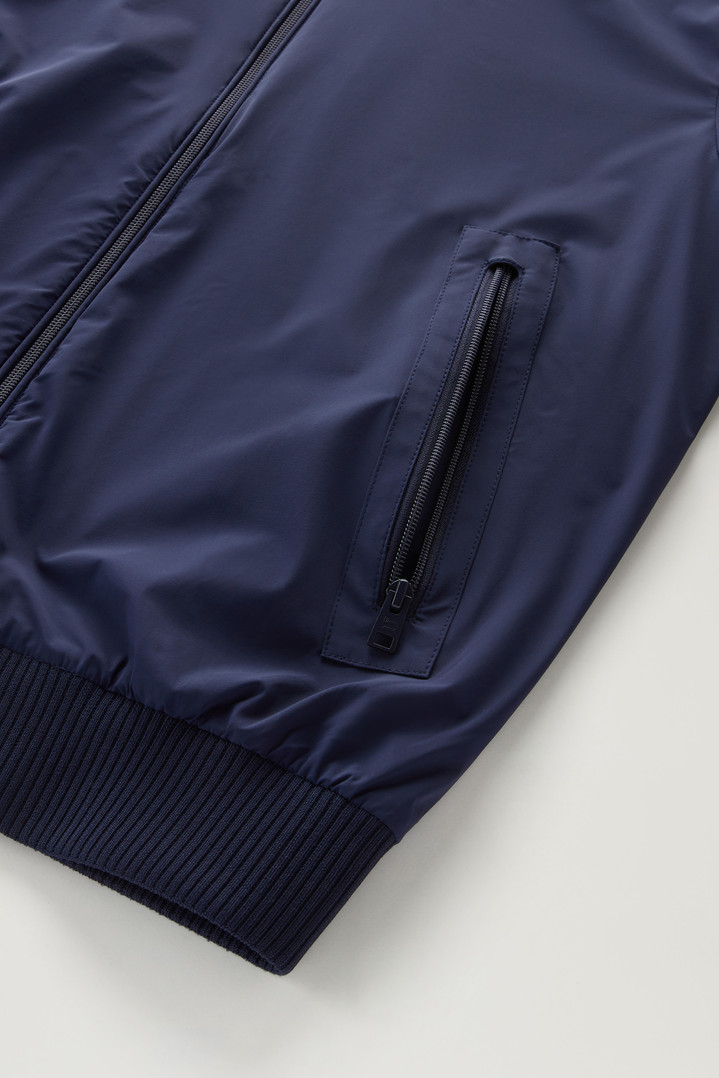 Stretch Matt Finish Nylon Bomber Jacket Blue photo 4 | Woolrich