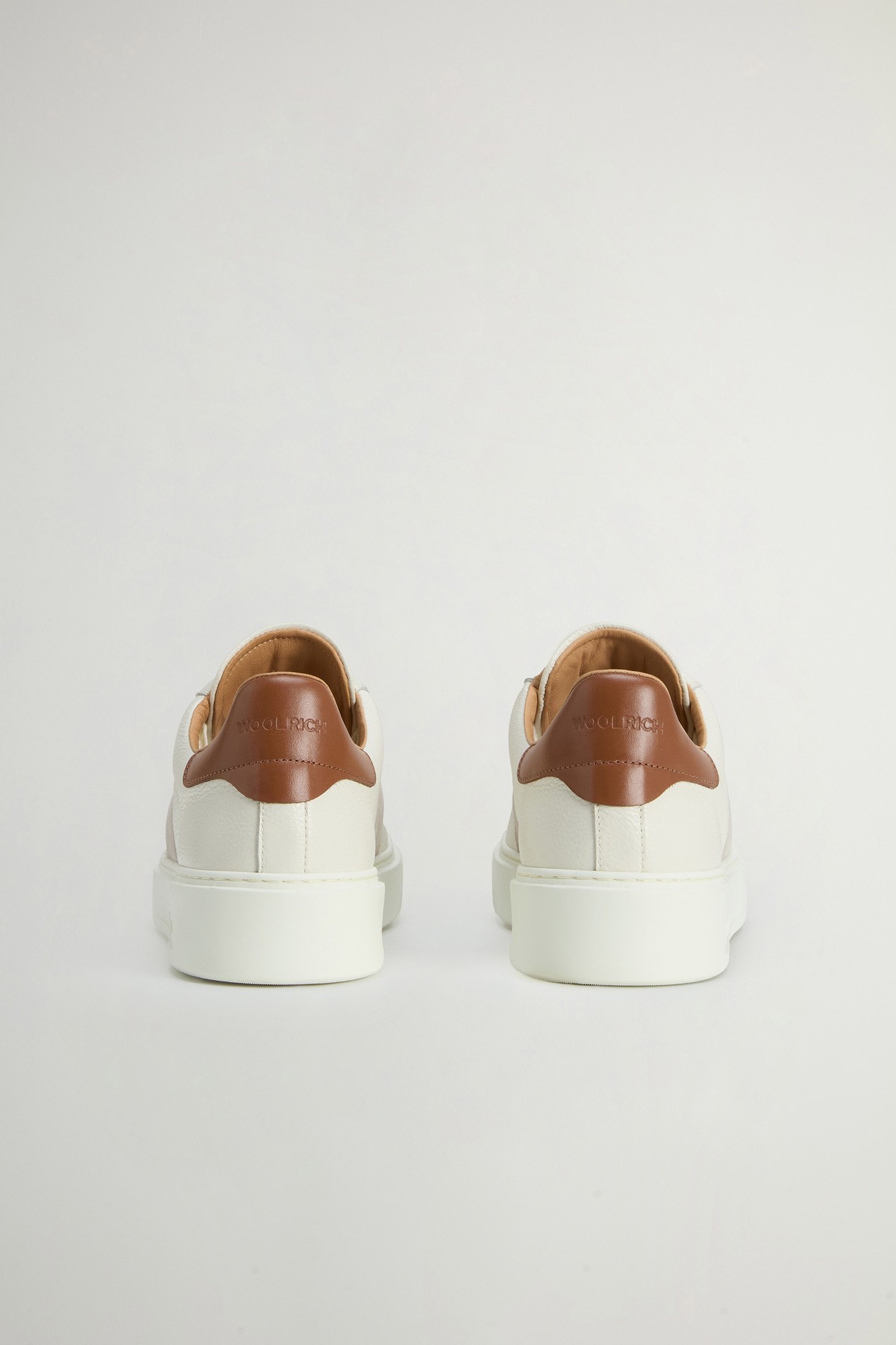 Classic Court Sneakers in Leather and Suede White photo 3 | Woolrich
