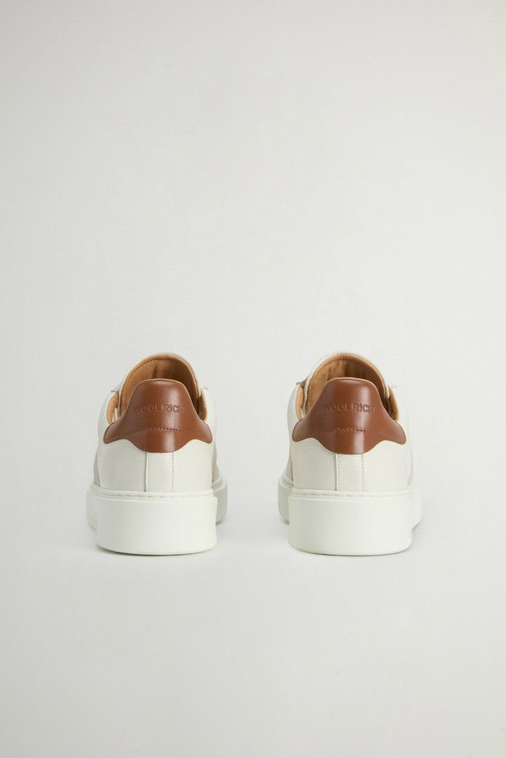 Classic Court Sneakers in Leather and Suede White photo 3 | Woolrich