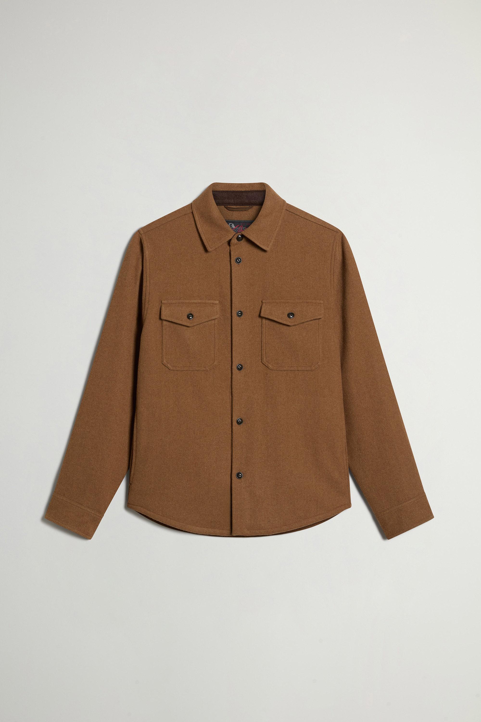 Ranger Overshirt in Recycled Italian Wool Blend Brown photo 1 | Woolrich