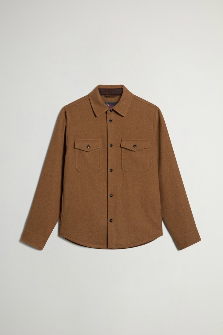 Ranger Overshirt in Recycled Italian Wool Blend Brown photo 1 | Woolrich