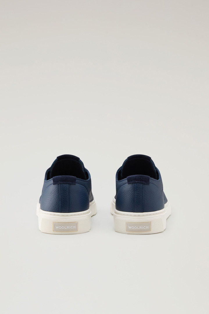 Cloud Court Sneakers in Tumbled Leather Blue photo 3 | Woolrich