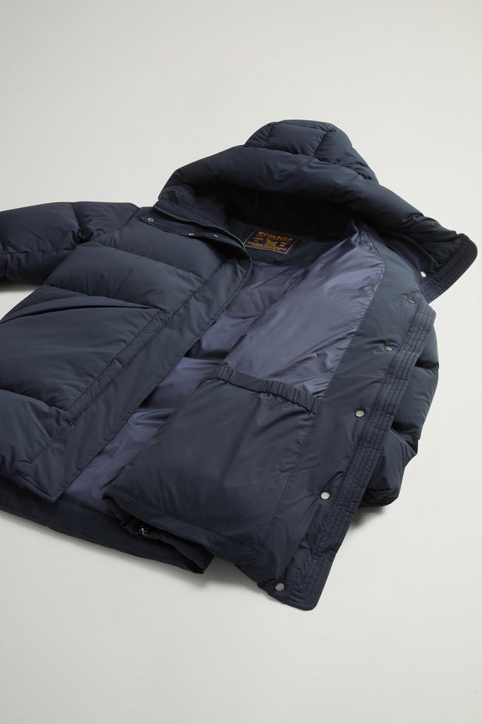 Quilted Madison Parka in Matte Stretch Nylon Blue photo 8 | Woolrich