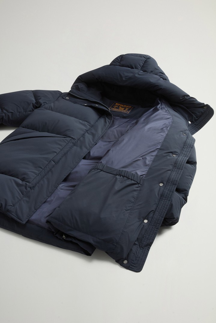 Quilted Madison Parka in Matte Stretch Nylon Blue photo 8 | Woolrich
