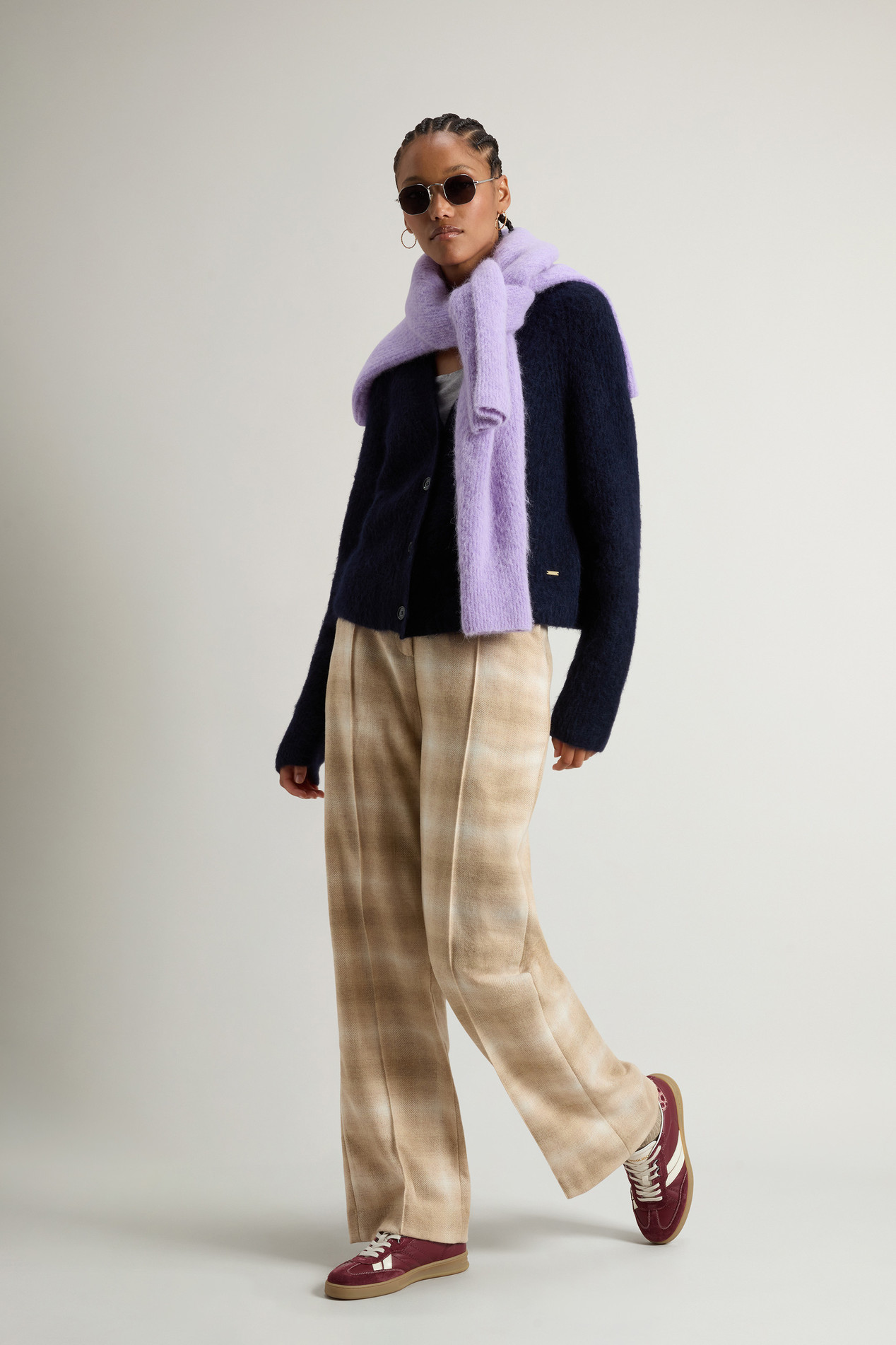 Garment-Dyed Cardigan in Alpaca and Wool Blend Blue photo 2 | Woolrich