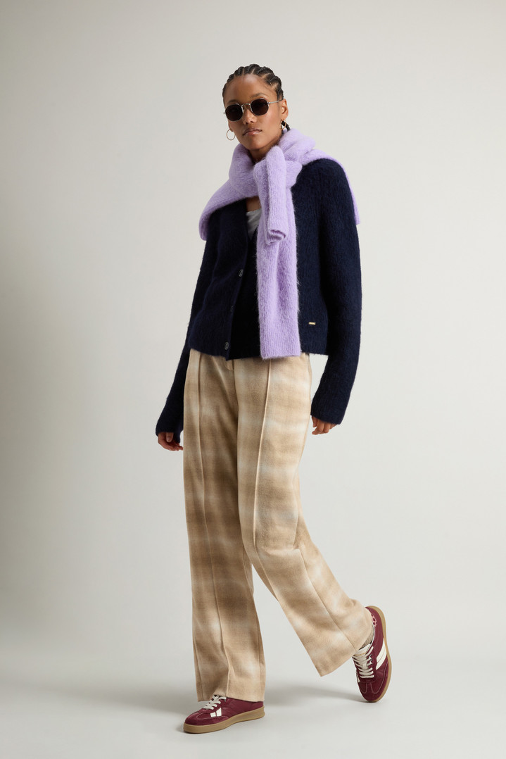 Garment-Dyed Cardigan in Alpaca and Wool Blend Blue photo 2 | Woolrich