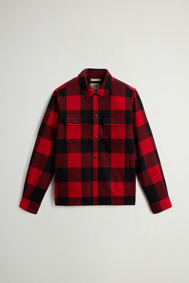 WOOL CHECK ALASKAN SHIRT JACKET Red photo 5 | Woolrich