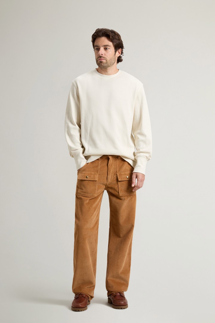Bush Pants in Pure Cotton Velvet Beige photo 3 | Woolrich