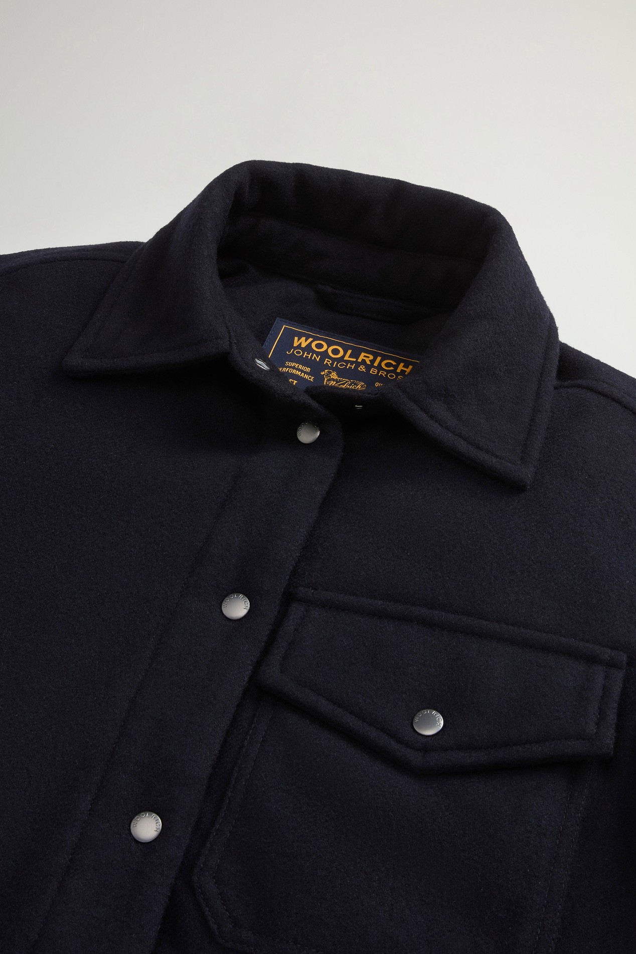 Alaskan Overshirt in Recycled Italian Wool Blend Blue photo 2 | Woolrich