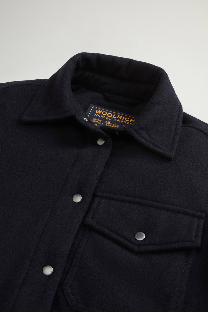 Alaskan Overshirt in Recycled Italian Wool Blend Blue photo 2 | Woolrich