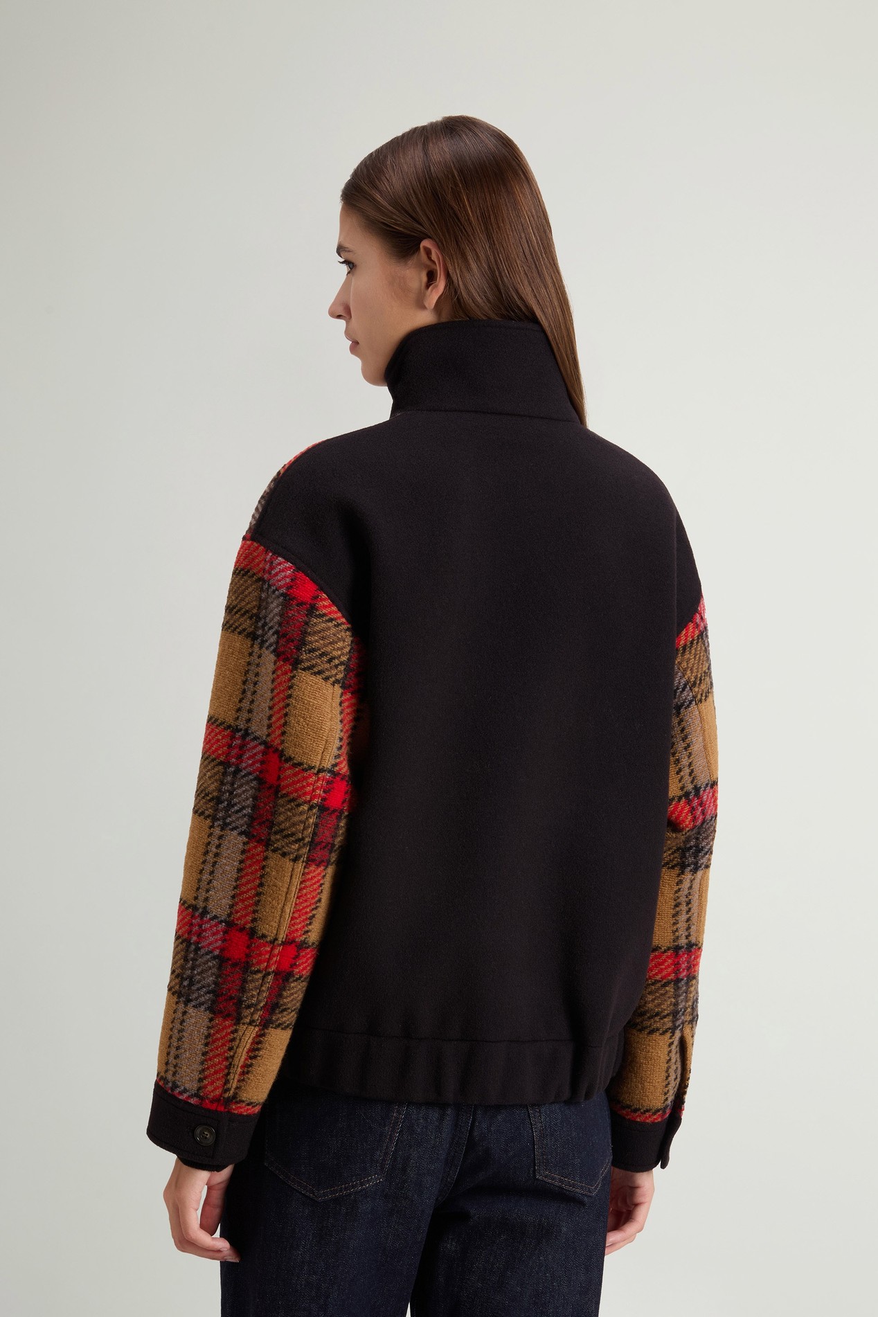 Checked Wool-Blend Gentry Overshirt Red photo 3 | Woolrich