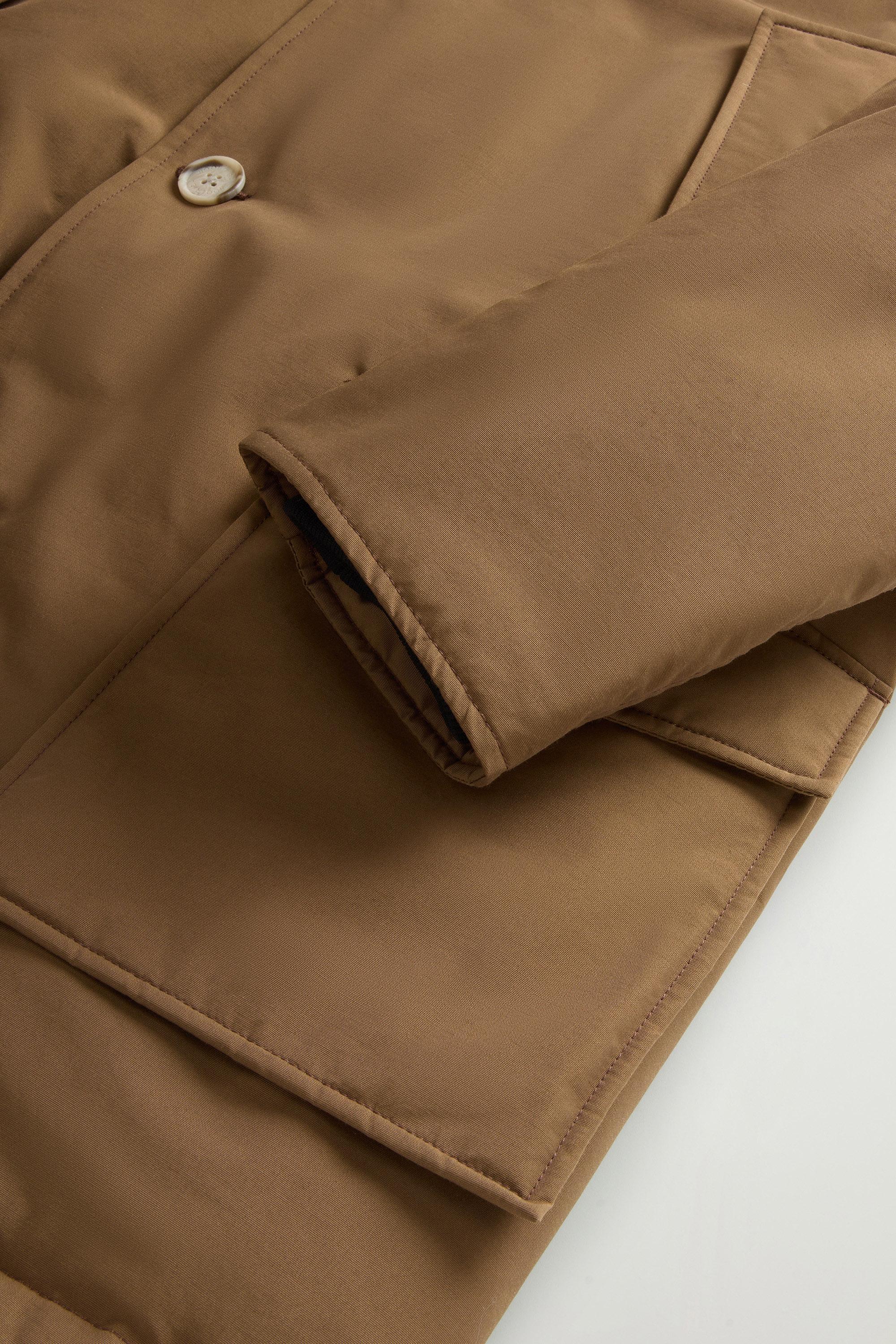 Arctic Parka in Ramar Cloth with Detachable Fur Trim Brown photo 7 | Woolrich