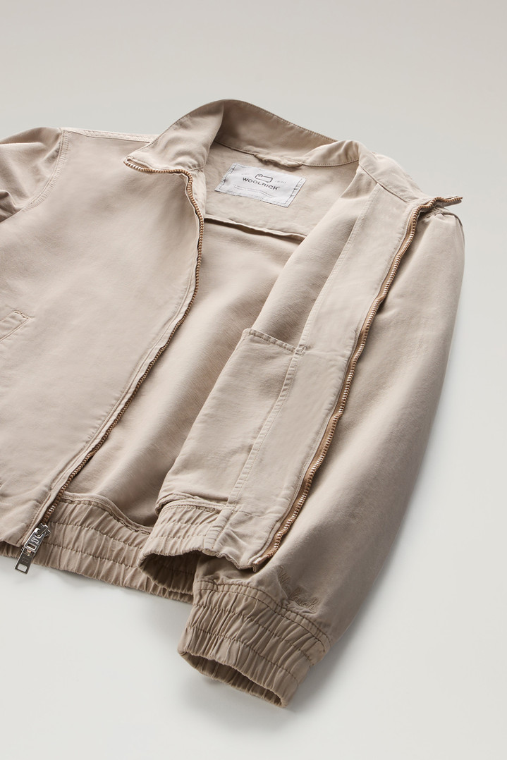 Bomber Jacket in Cotton-Linen Blend Beige photo 4 | Woolrich