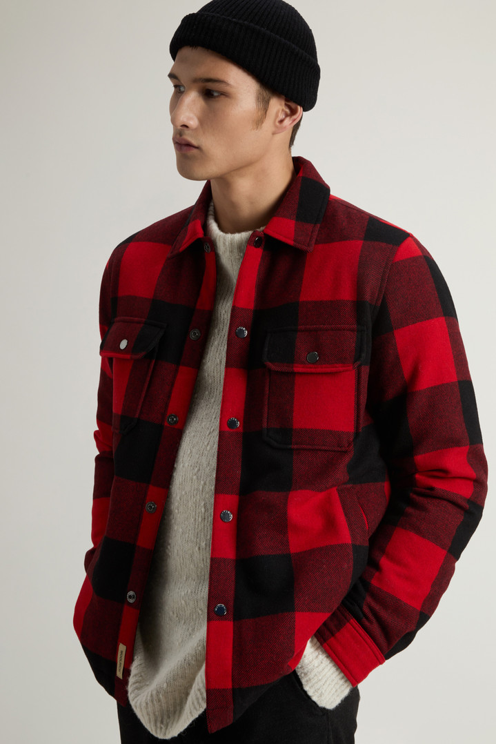 WOOL CHECK ALASKAN SHIRT JACKET Red photo 4 | Woolrich