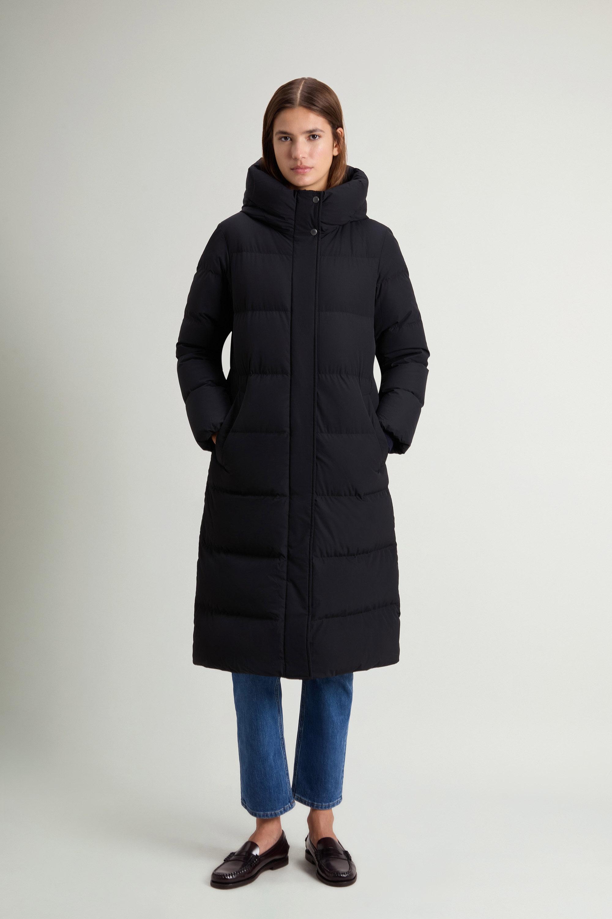 Madison Quilted Coat in Matte Stretch Nylon Black photo 1 | Woolrich